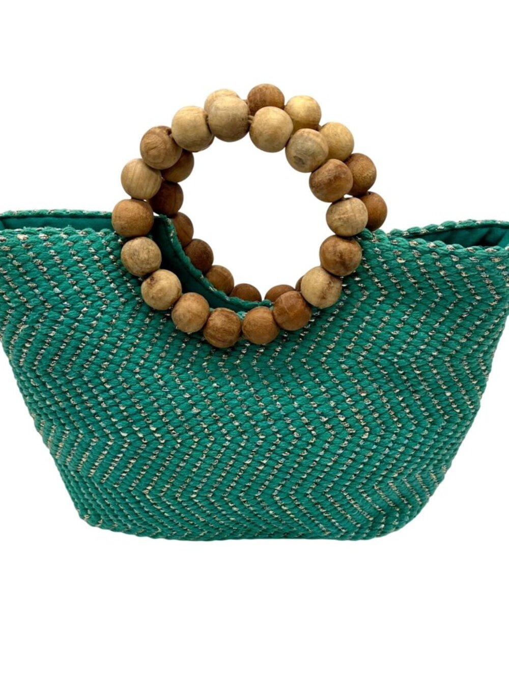 MMs Brands Turquoise Woven Bag